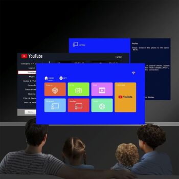 Vidéoprojecteur T500 Wifi LED, avec Airplay et Miracast. Prend en charge Full HD1080, 30 à 170 pouces, haut-parleur et contrôleur. DMAK0633C01 3