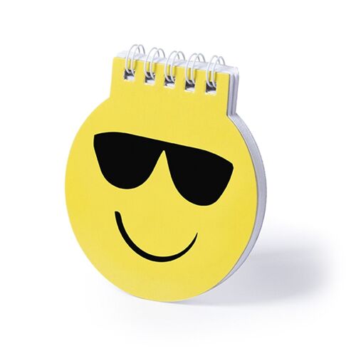 Winlon, libreta diseño emoji con gafas de sol. 40 hojas lisas. DMAK0048C00