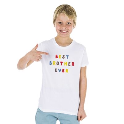 WHITE BEST BROTHER EVER FARBIGER WAF TSHIRT Junge