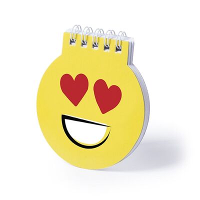 Winlon, Notizbuch mit Herz-Emoji-Design. 40 glatte Blätter. DMAK0048C50