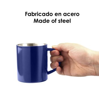 Mug en acier inoxydable Yozax d'une capacité de 280 ml au design bicolore original, finition brillante. DMAG0108C30 2