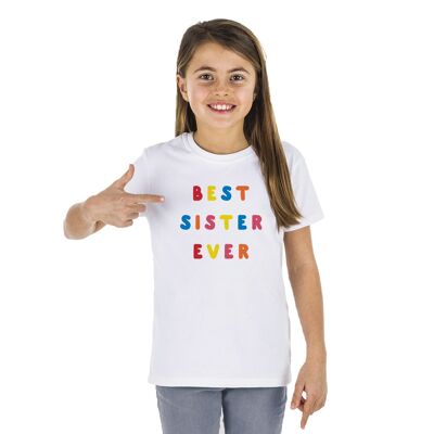 WHITE BEST SISTER EVER FARBIGES WAF TSHIRT