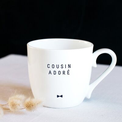 Le mug Cousin.e.s - message au choix