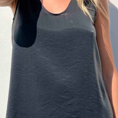 TRINI - Fluid sleeveless top GRAY