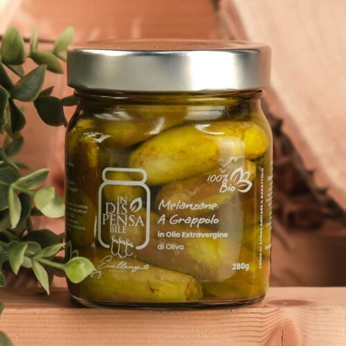 Melanzane a Grappolo in olio extravergine d’oliva BIO 280g