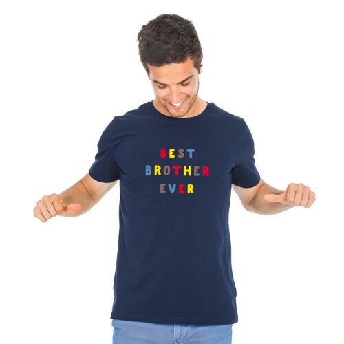 Tshirt navy best brother ever coloré waf