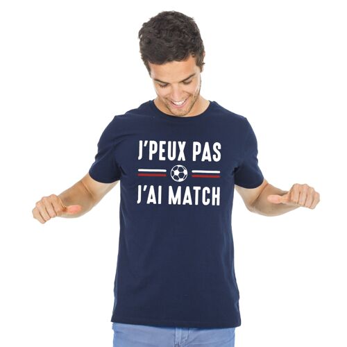 TSHIRT NAVY JE PEUX PAS J'AI MATCH homme