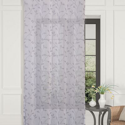MARINA Sheer Curtain - Anthracite Collar - Eyelet Panel - 140 x 260 cm - 100% pes