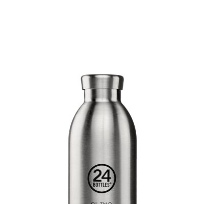 Klimaflasche | Gebürsteter Stahl - 330 ml