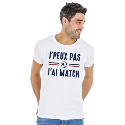 Tshirt blanc je peux pas j'ai match