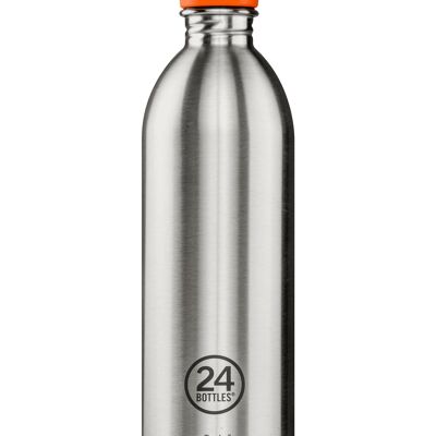 Städtische Flasche | Gebürsteter Stahl - 1000 ml