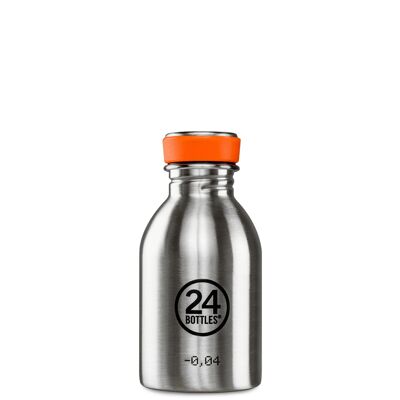 Städtische Flasche | Gebürsteter Stahl - 250 ml