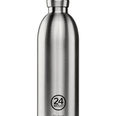 Klimaflasche | Gebürsteter Stahl - 850 ml