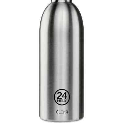 Klimaflasche | Gebürsteter Stahl - 850 ml