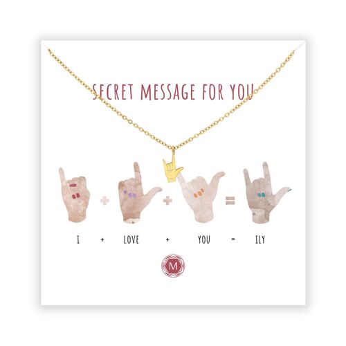 SECRET MESSAGE FOR YOU Necklace Gold