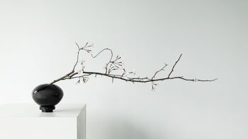 Vase forme boule au design innovant, verre noir, RUD00ZW 3