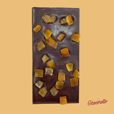 Tavoletta Cioccolato Fondente con pezzi di Arancia 100gr
