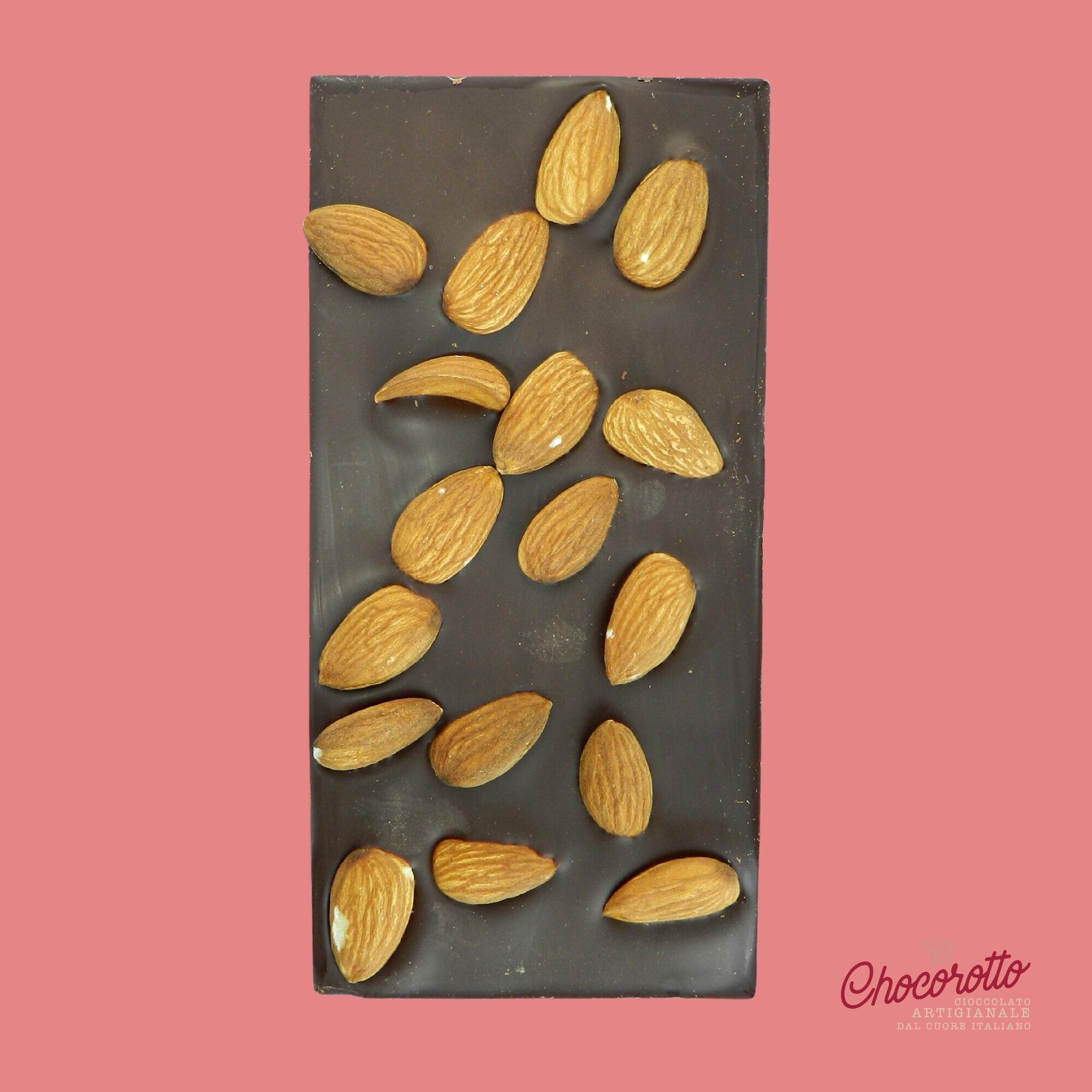 Tavoletta di Cioccolato Fondente con Mandorle 100gr