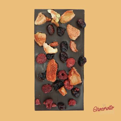 Dark Chocolate Bar with Red Fruits 100gr
