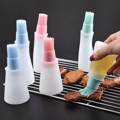 Pinceau de cuisson en silicone avec bouteille | Différentes couleurs