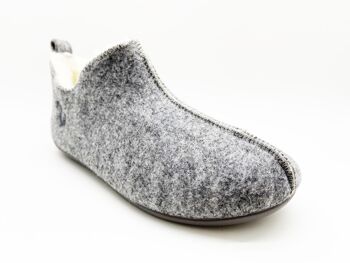 thies 1856 ® Slipper Boots gris clair avec Eco Wool (W) 2