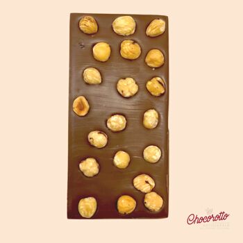 Tablette de Chocolat au Lait aux Noisettes Entières 100gr