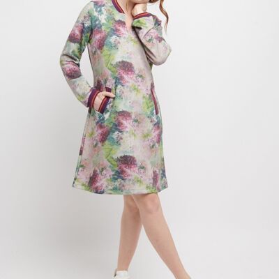 robe sweat motif hortensia