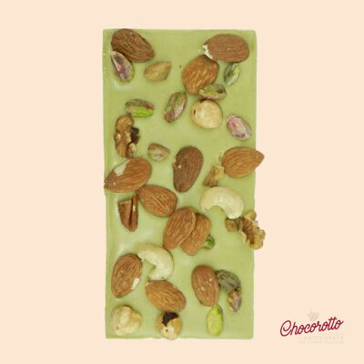 Pistachio Chocolate Bar with Dried Fruit Mix 100gr