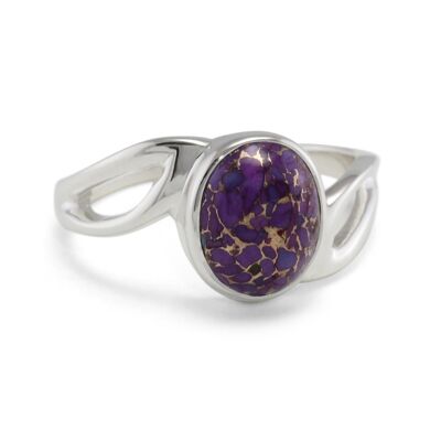 Bague danseuse faite à la main avec Mohave violet