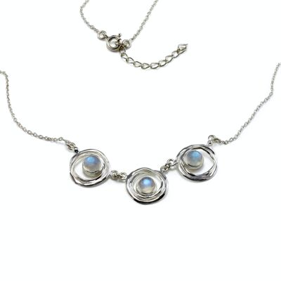 Handmade Majestic Circular Moonstone Necklace