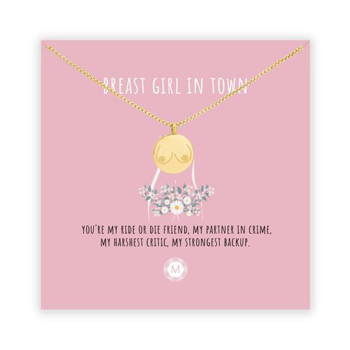 Breast Girl In Town Necklace Gold