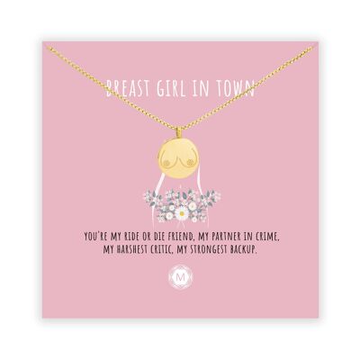 Breast Girl In Town Necklace Gold