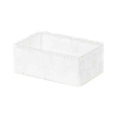 Stan organizer basket, 18 X 12 X H.7 cm, white, RAN6452