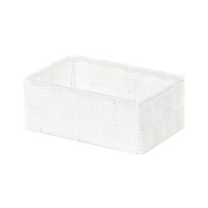 Panier organisateur Stan, 18 X 12 X H.7 cm, blanc, RAN6452