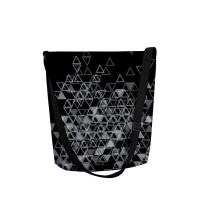 Borsa A Tracolla Triangolo In Feltro Grigio Della Linea Funky Bertoni