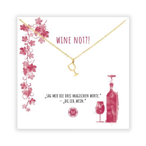 Wine not?! Necklace Gold