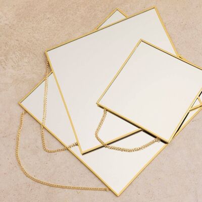 Set of 3 square mirrors Deco