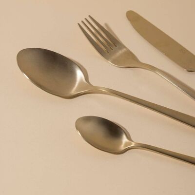 Pack of 24 pieces of golden cutlery Simple · Deco ·