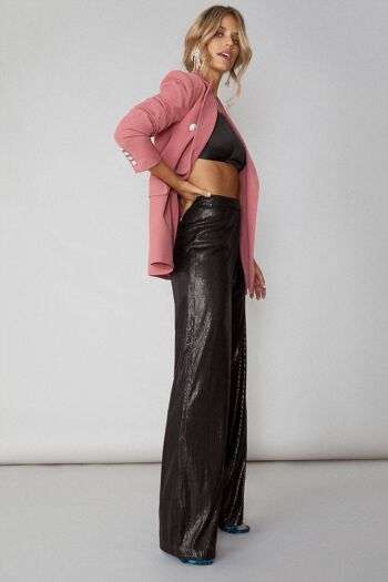 Pantalon Ari noir à micro-sequins · Lady B · 1