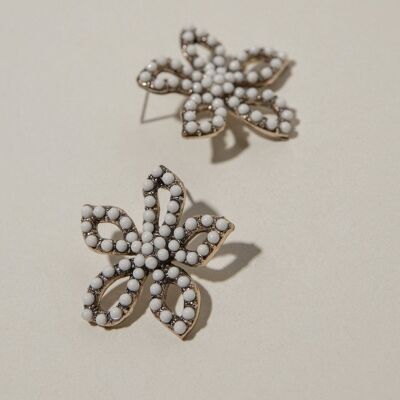 Boucles d'Oreilles Perle Fleur Lady B