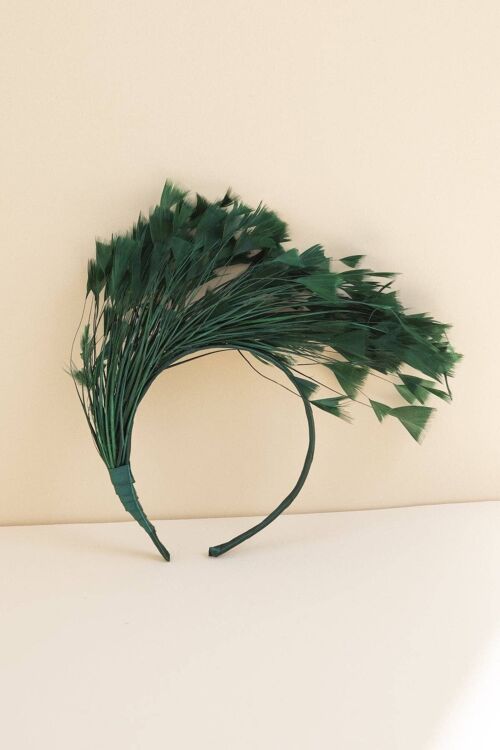 Tocado Diadema Origami Verde · Ipanema ·