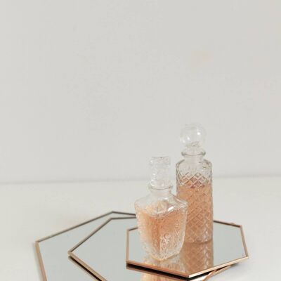 Kleine geschnitzte Glasflasche / Vase Galatea Deco