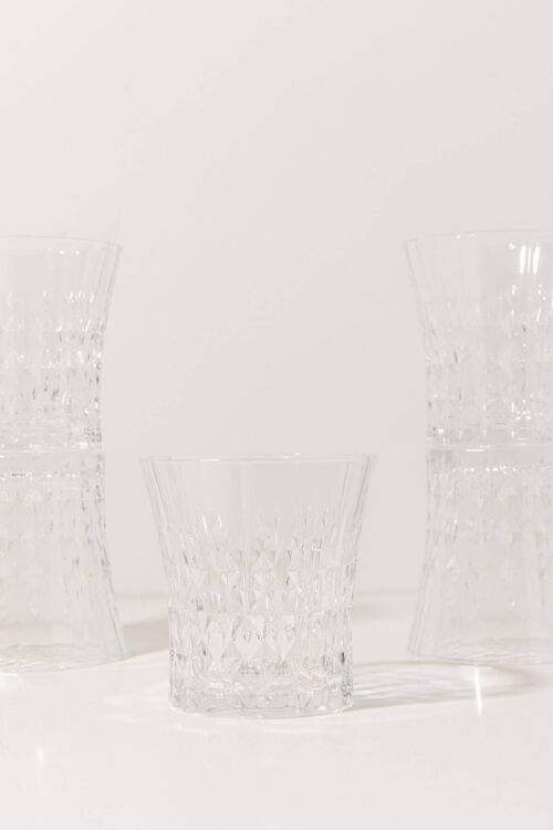 Set de 6 Vasos de Agua Tallado Priscilla · Deco ·