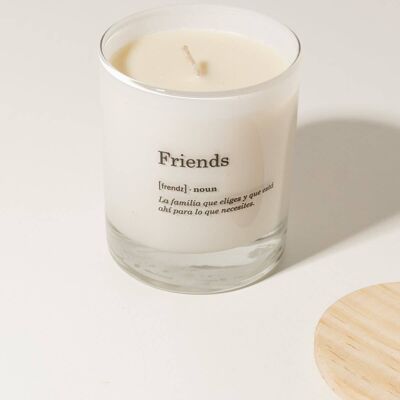 Message Friends scented candle Deco