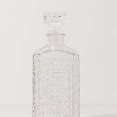 Julie Carved Glass Bottle / Vase Deco