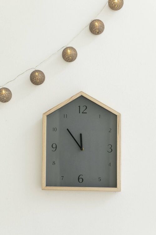 Reloj Casita Gris · Deco ·