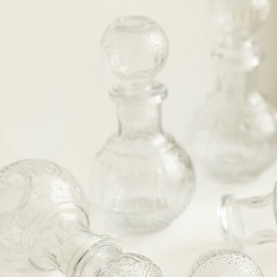 Dina Bottiglia/vaso in vetro intagliato Deco