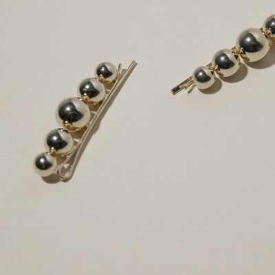 Set of 2 Bubble Bridal Hairpins LOVE
