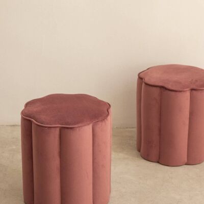 Pouf Ava Rose Blush Déco