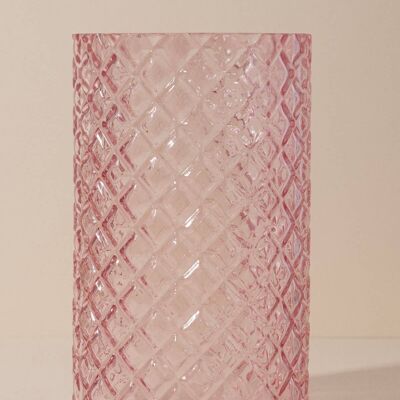 Carved Glass Vase Manon Deco